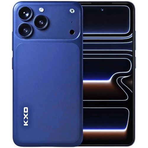 Kxd A07 PRO 4G - 6.6" 128GB ROM 11GB RAM 13MP 5000mAh 4G-Network Dual-SIM (With Hard Rubber Cover) - Blue