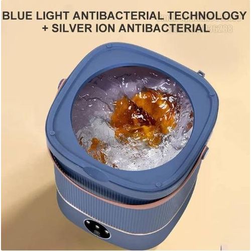 Mini Portable 12L Washing Machines IPX4 Waterproof Automatic Waterproof Travel Washing Machine Washing Machine Washer Brassiere- Multicolor