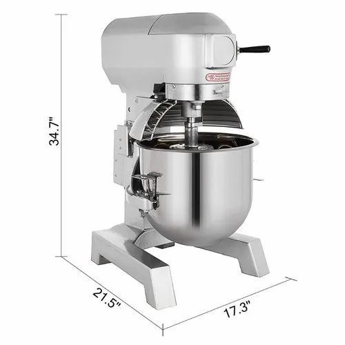 20L Commercial Adjustable Electric Food Dough Stand Mixer Maker Grinder For Kitchen - Silver