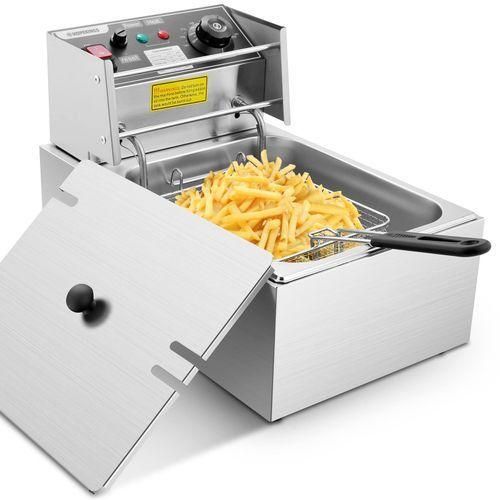 Pixel 6Litres Commercial Deep Fryer Stainless Steel - Silver