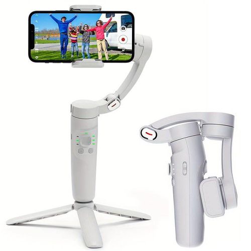 M1 Foldable 3-Axis Gimbal Stabilizer Advanced Gyroscope Shake-Free Footage Object Tracking Panoramic, Time-Lapse & Slow-Motion 2500mAh Battery Ideal for Vlogging & Travel