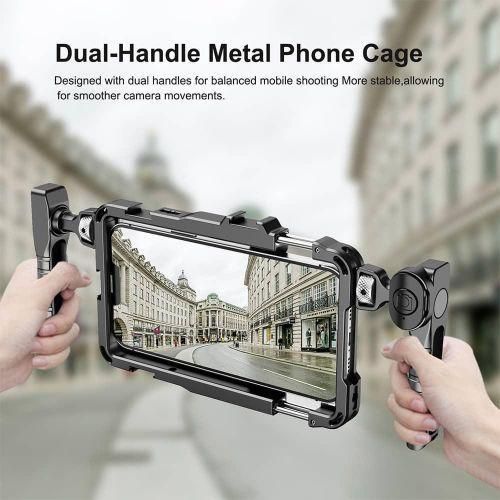 Bafang BFT-03A Dual-Handle Metal Phone Cage for Mobile Shooting - Multicolor