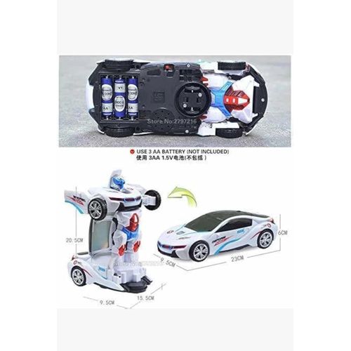 Deform Robot Car For Kids, Bump & Go Action 2 In 1 Robot Car Toy - Multicolor