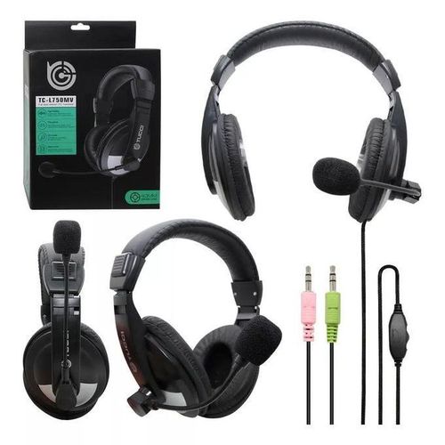 Tucci TC-L750MV Stereo Gaming Headphons With Microphone For Computer 40mm