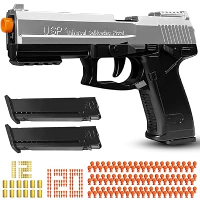 Toy Gun with Automatic Reloading Rebound Shell Ejecting and Soft Foam Blaster, Ideal for Shooting Games, Education Model Toys, Gift for Kids Boys Girls