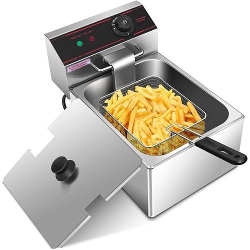 Pixel 6Litres Commercial Deep Fryer Stainless Steel - Silver